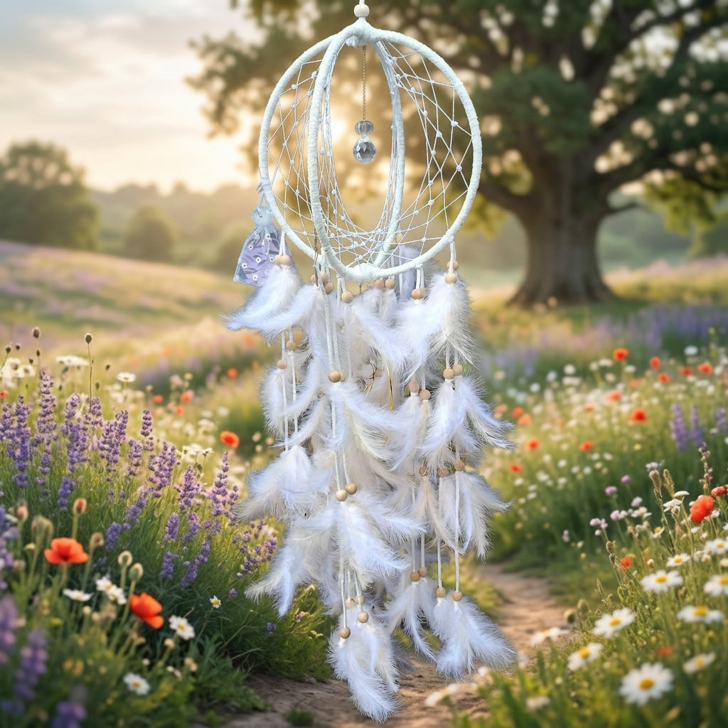 Healingcircle - Maansteen, bergkristal en Amethist