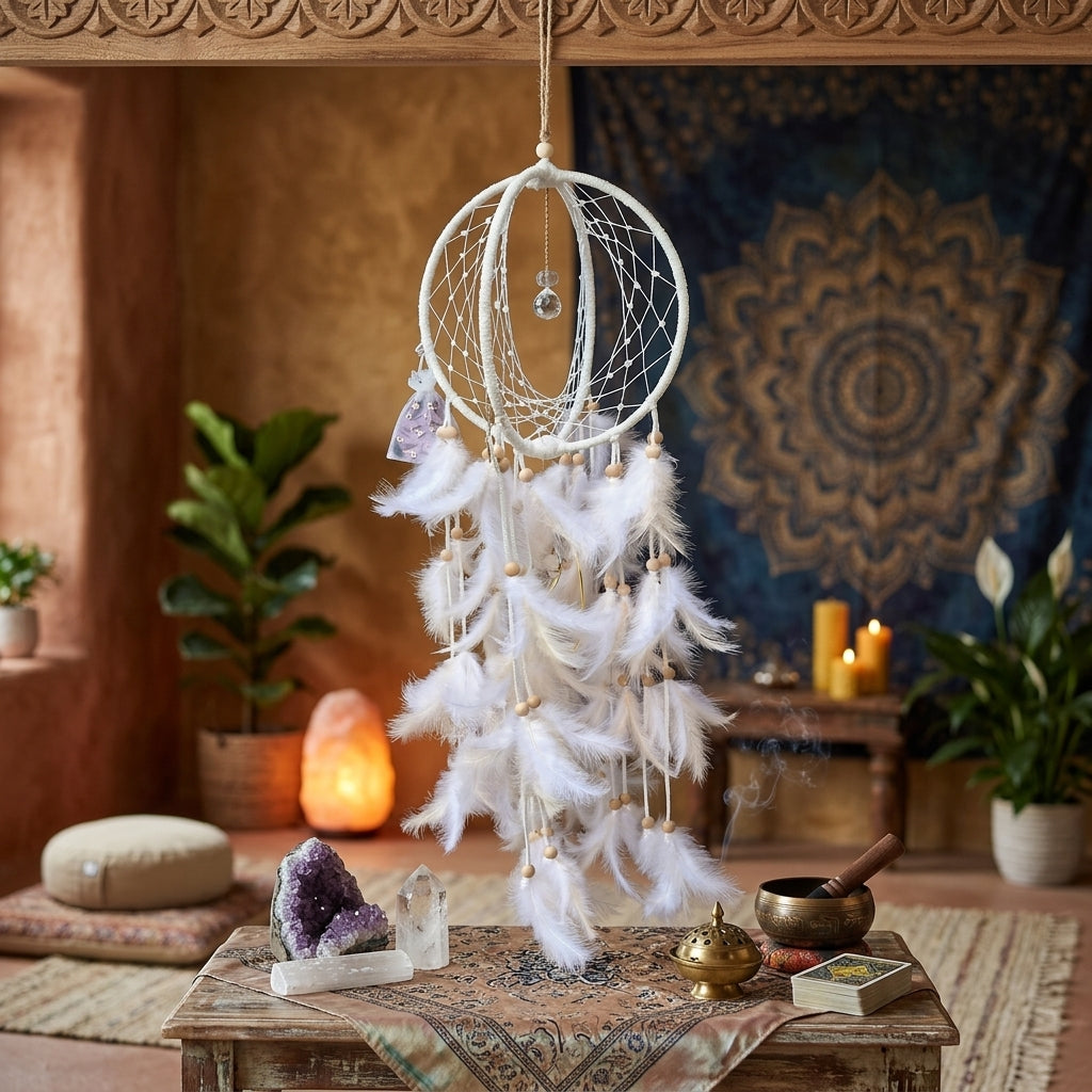 Healingcircle - Maansteen, bergkristal en Amethist
